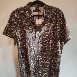 Men's Dinosaur Organic Cotton Black Shirt